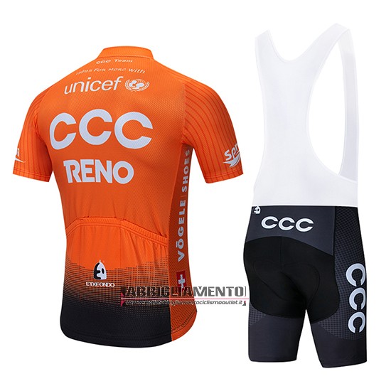 Abbigliamento CCC 2019 Manica Corta e Pantaloncino Con Bretelle Arancione - Clicca l'immagine per chiudere